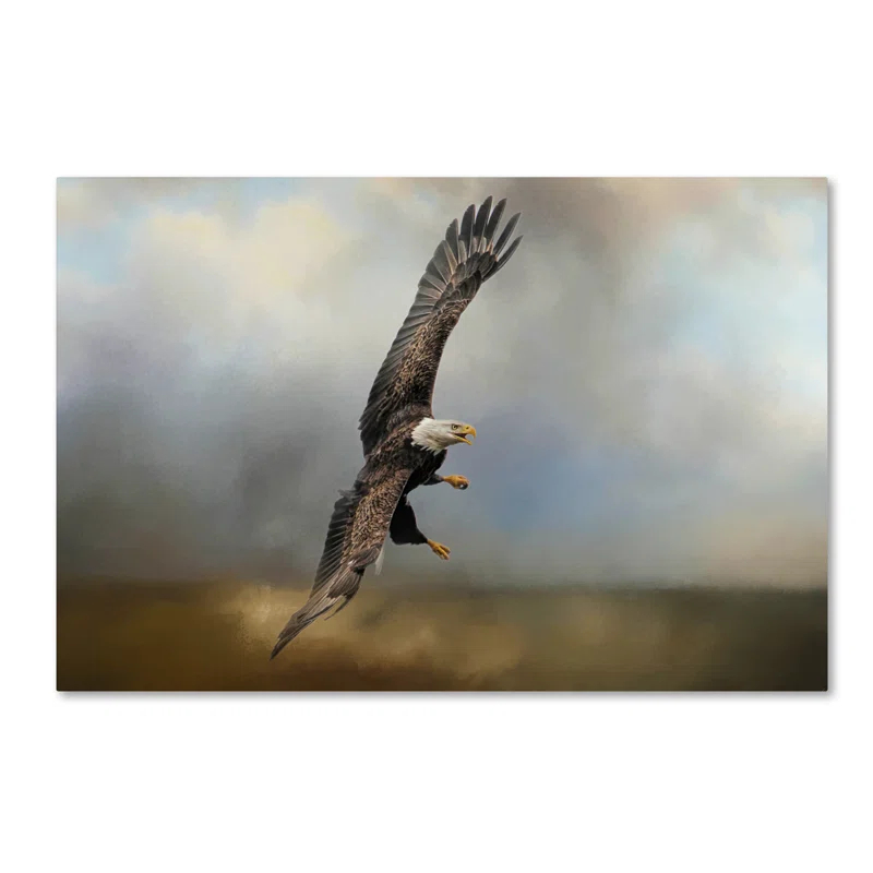 Jai Johnson " Up Against The Stormy Sea Bald Eagle " by Jai Johnson