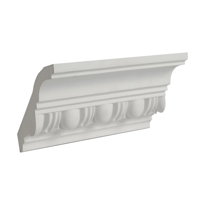 2-3/4 in x 3-1/8 in x 6 in Long Egg and Dart Polyurethane Crown Moulding Sample