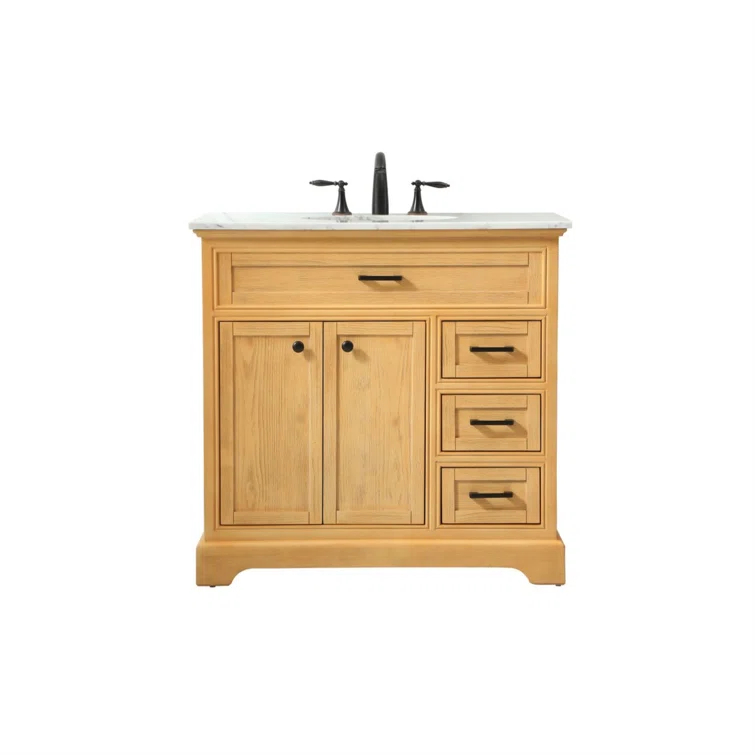 Birch Lane™ Hermes 36'' Single Bathroom Vanity with Marble Top