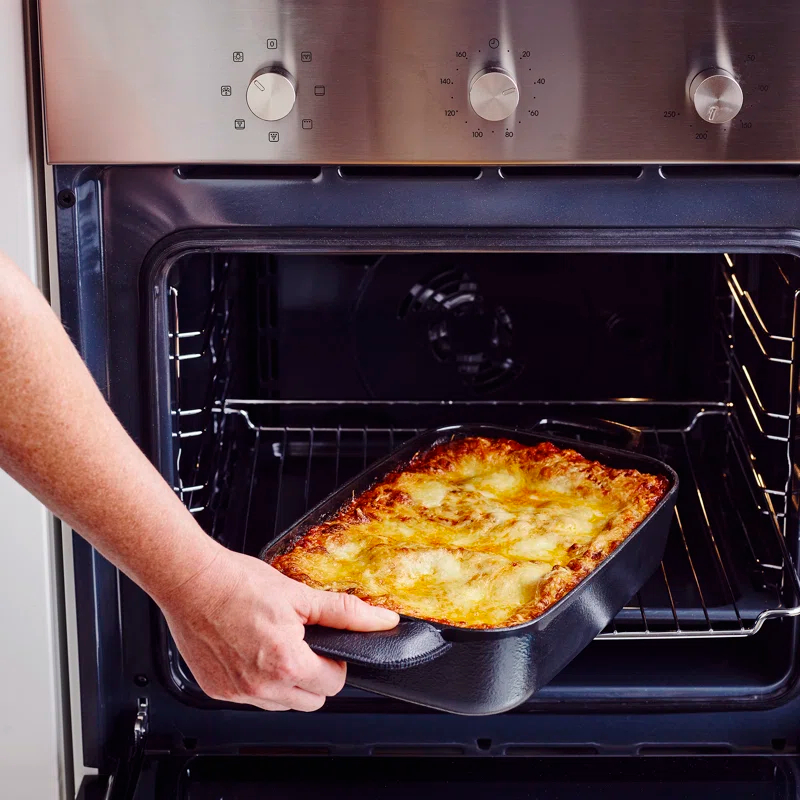 Alva Alva Nori Enameled Cast Iron Dutch Oven Dish Roasting Pan Rectangular Nonstick Stove-to-Table Enamel Coated Pot, Non Toxic, Compatible with All Stovetops, Oven Safe & Induction Safe