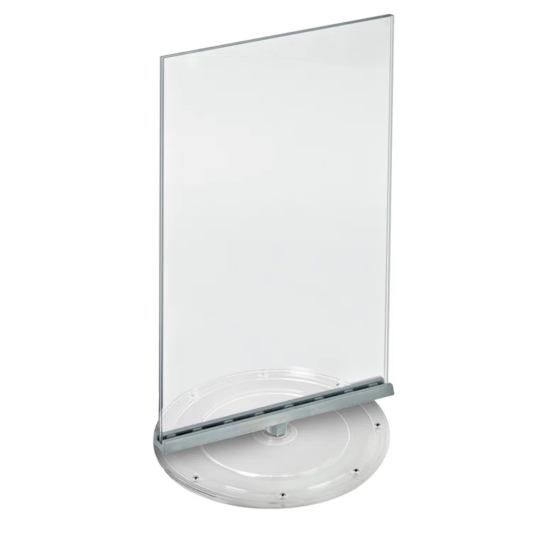 Azar Displays Two Sided Revolving Acrylic Sign Holder: 11"W x 17"H, 2-Pack (Set of 2)