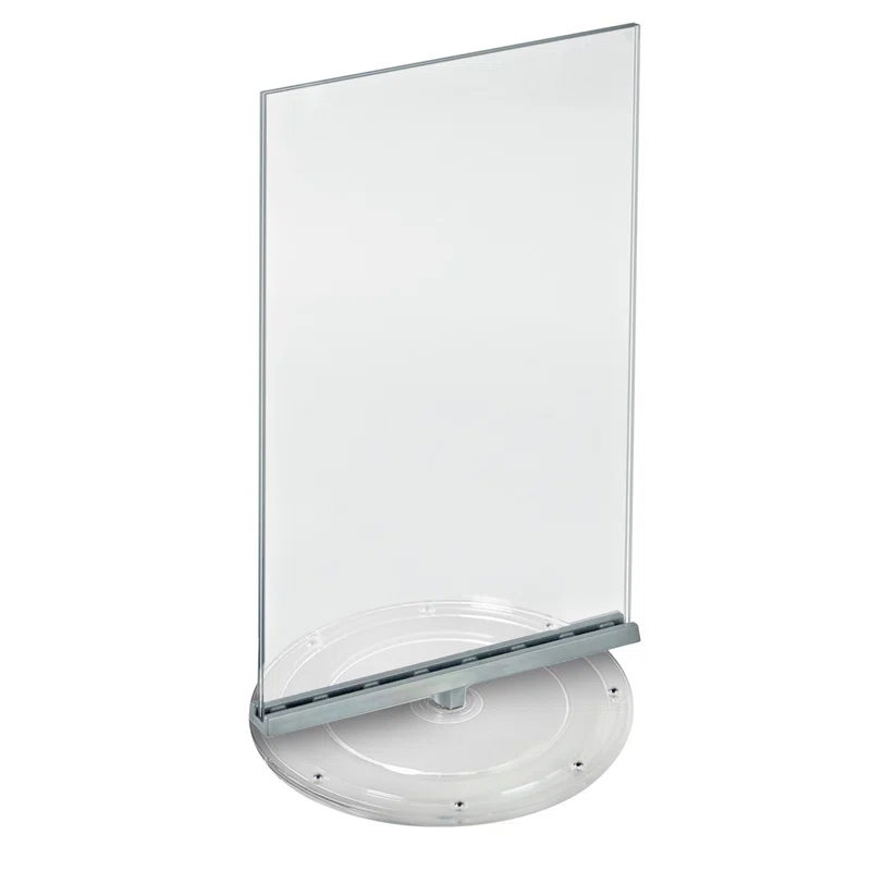 Azar Displays Two Sided Revolving Acrylic Sign Holder: 11"W x 17"H, 2-Pack (Set of 2)