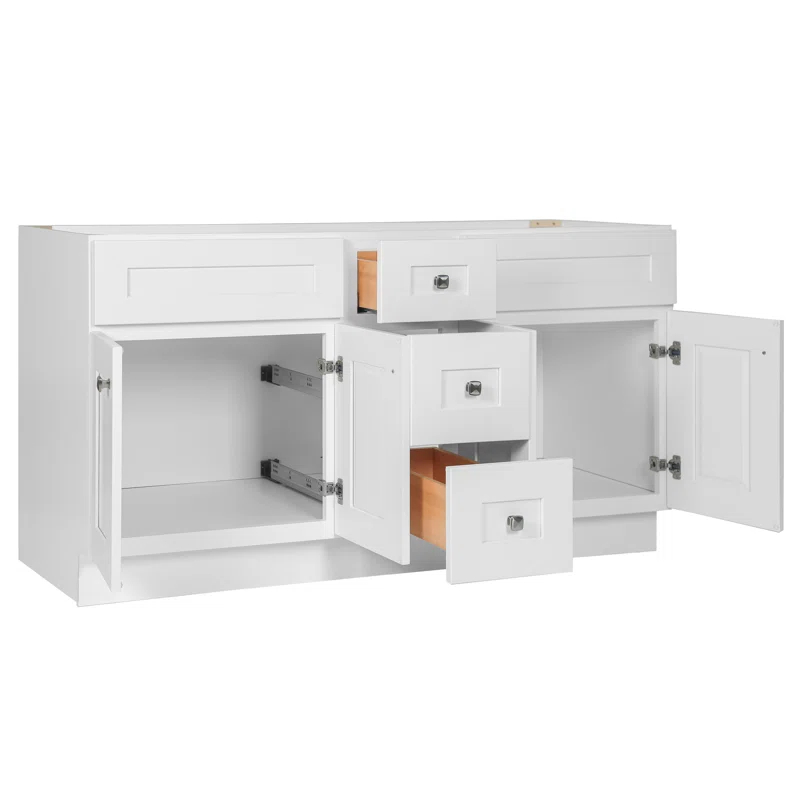 Design House Brookings 60 Inch Bathroom Vanity, Ready to Assemble, Solid Wood, Sherwin Williams – Design House, 599019-