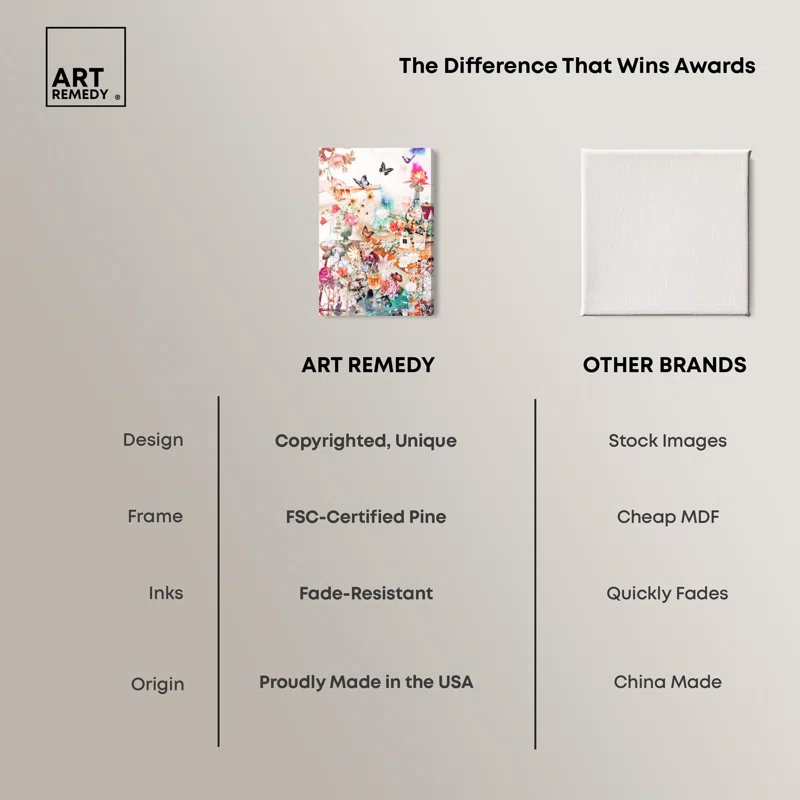 Art Remedy Bohemian Rhapsody Canvas Butterfly Art Prints by Art Remedy