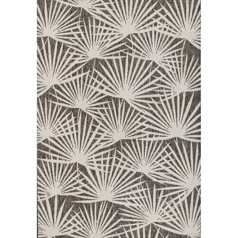 Novogratz Villa Floral Gray/White Indoor / Outdoor Area Rug