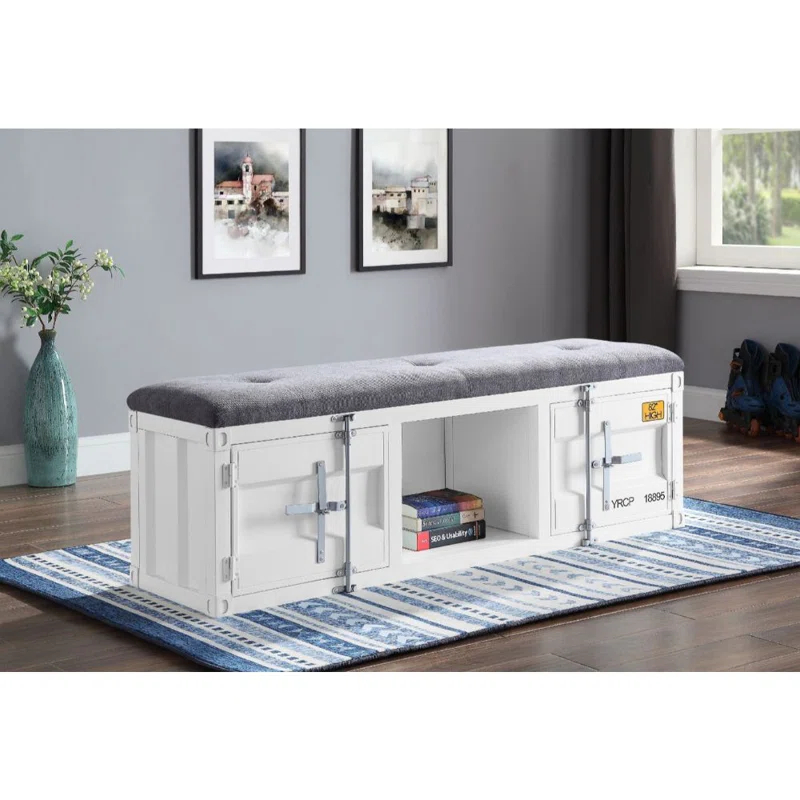 Acme Cargo Fabric Upholstered Storage Bench