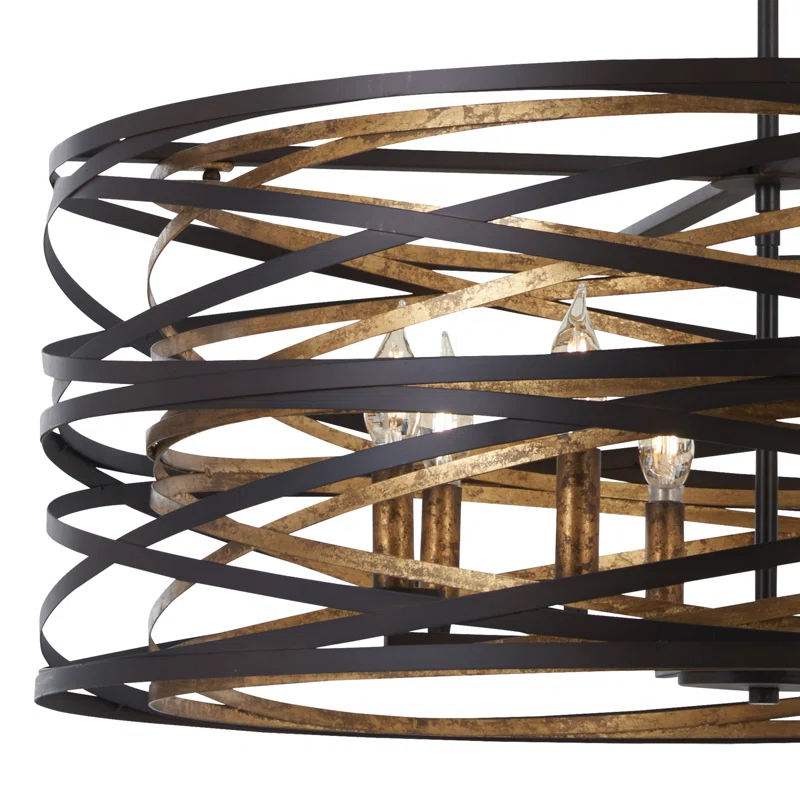 Minka Lavery Vortic Flow 8 - Light Dark Bronze/Mosaic Gold Unique/Statement Pendant