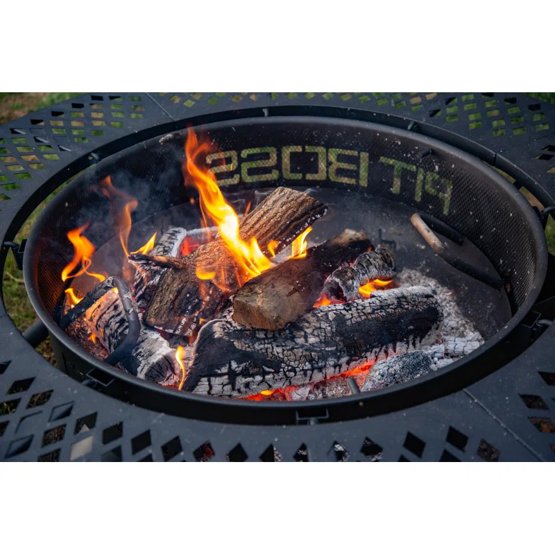 Pit Boss 34.4'' H x 45.3'' W Wood Burning Outdoor Fire Pit