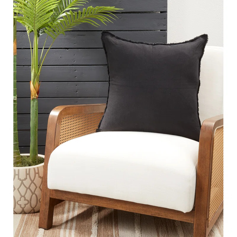 Linen Reversible Throw Pillow