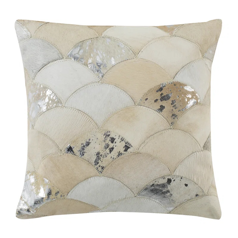 Safavieh Geometric Cowhide Reversible Throw Pillow