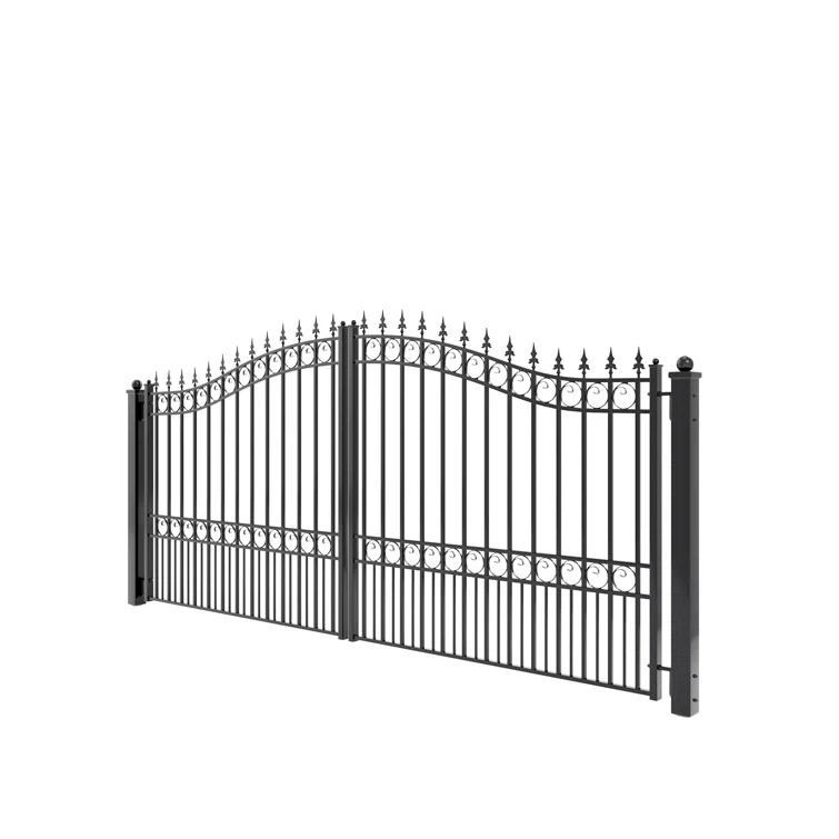 ALEKO Steel Dual Swing Driveway Gate - LONDON Style