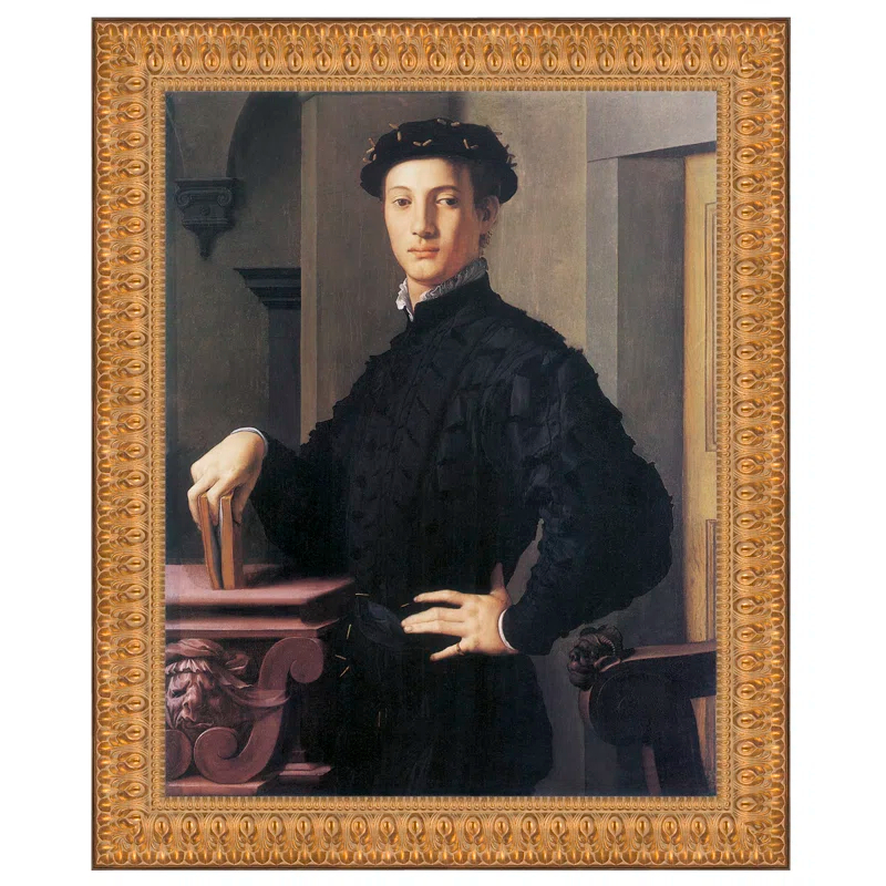 Vault W Artwork " Portrait Of A Young Man, 1530 " by Agnolo Bronzino