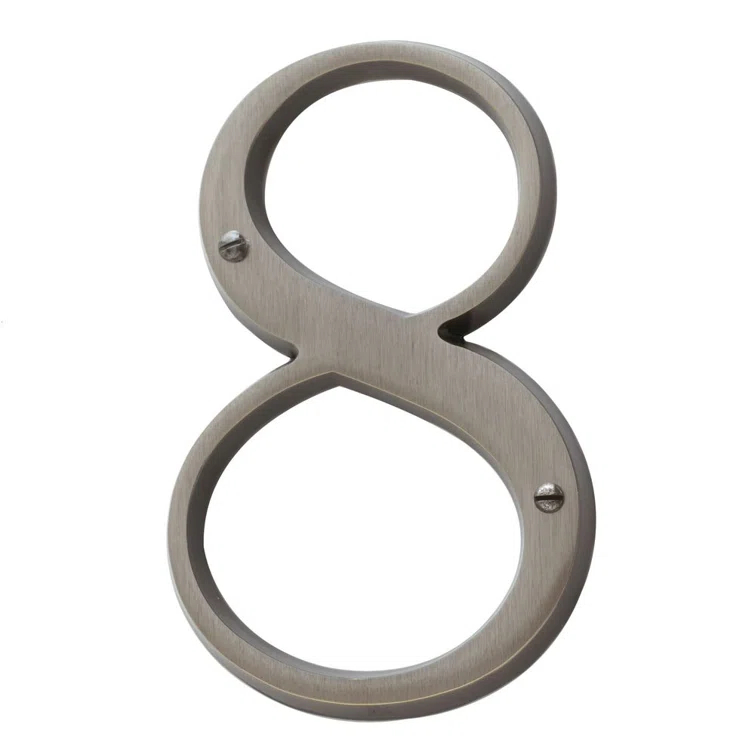 4.75" H Brass House Number