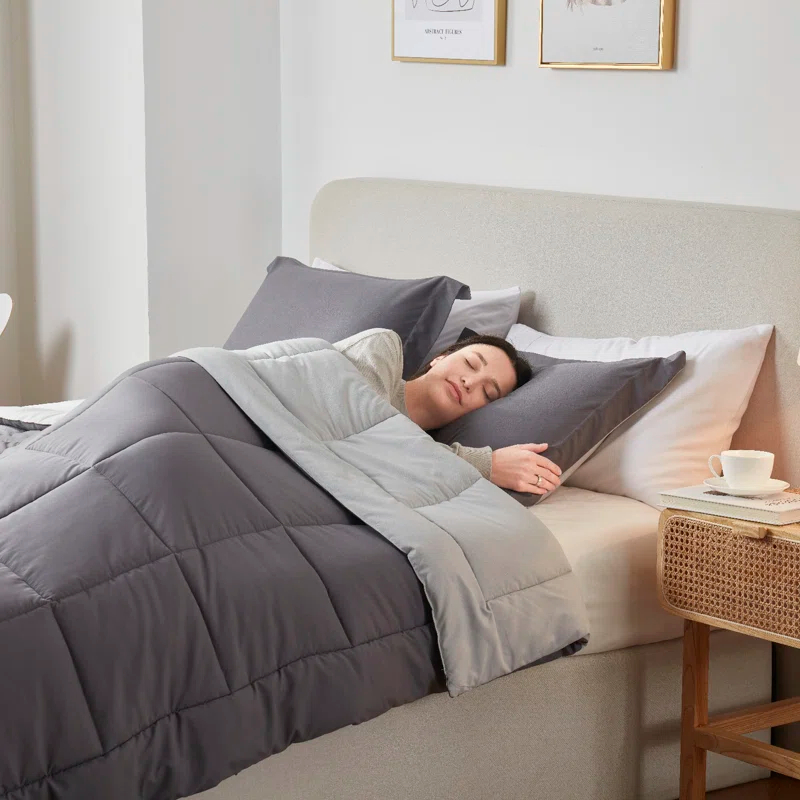 Nestl Nestl All Season Solid Lightweight Down Alternative Reversible Comforter