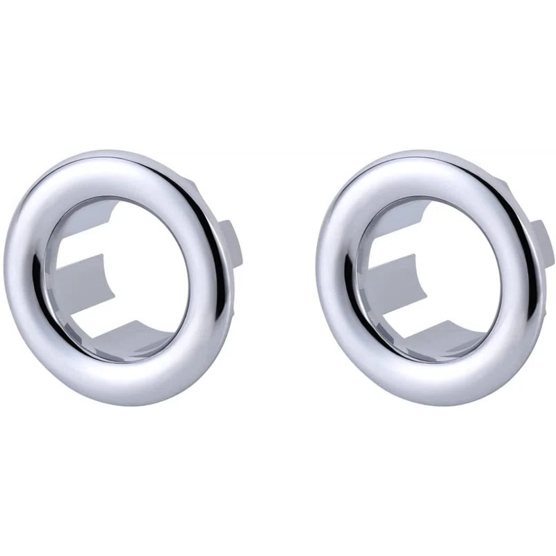 iVIGA K1003C-2 2 Pack Sink Overflow Ring Bathroom Kitchen Sink Basin Trim Overflow Cover Hole Insert Cap (Set of 2)