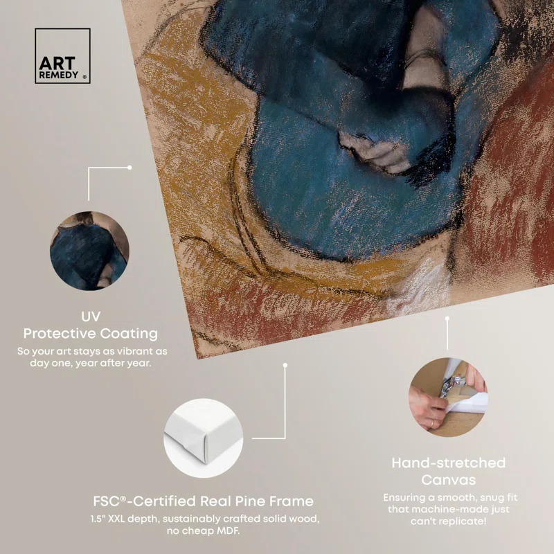 Art Remedy Young Woman in Blue Canvas Vintage Portraits by Art Remedy