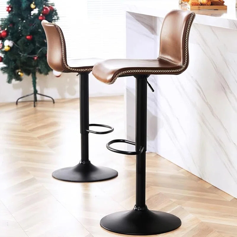 Latitude Run® 2-Piece Set of Swivel Counter Height Bar Stools