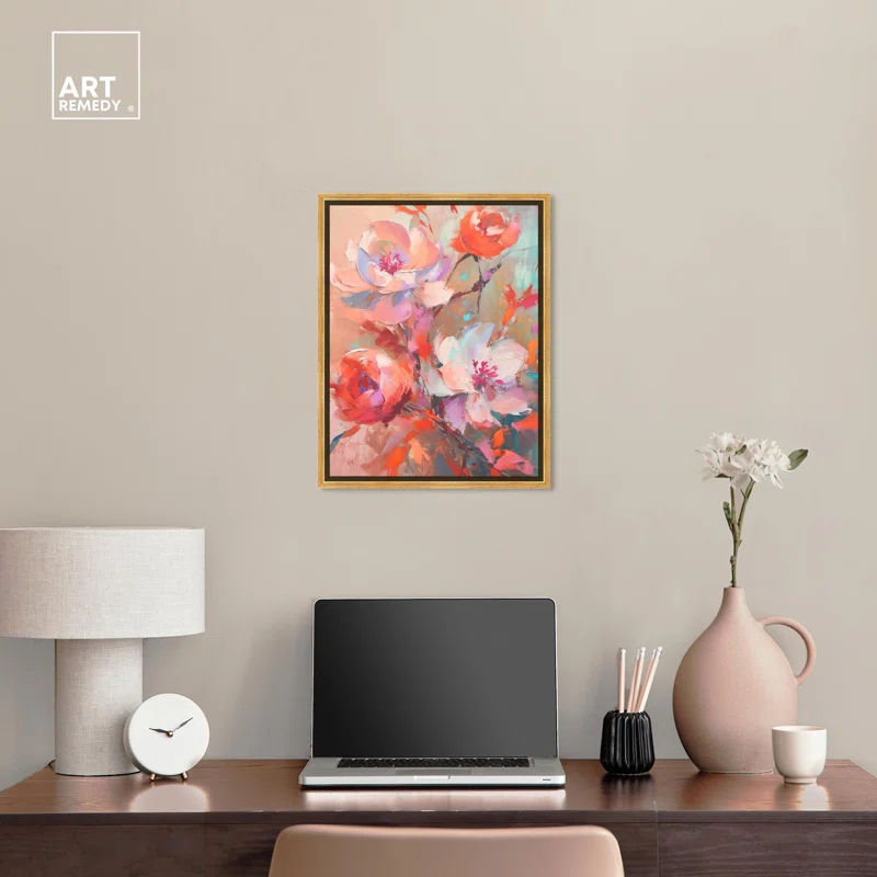 Art Remedy Romance Canvas Peach Boho Wall Art by Art Remedy