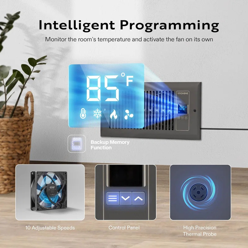 VIVOHOME Air Curtain Fan with Speed Control