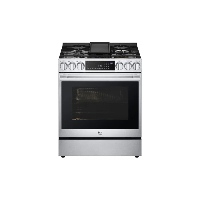 LG Studio LG STUDIO Smart Wi-Fi Dual Fuel Slide-in Range with ProBake Convection® and EasyClean®, 6.3 cu. ft. LSDS6338F
