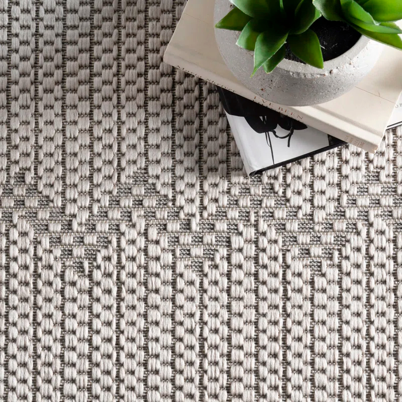 Foundry Select Altus Gray Indoor/Outdoor Area Rug