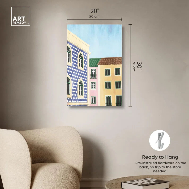 Art Remedy Around the Corner Canvas Fashion Art Prints by Art Remedy
