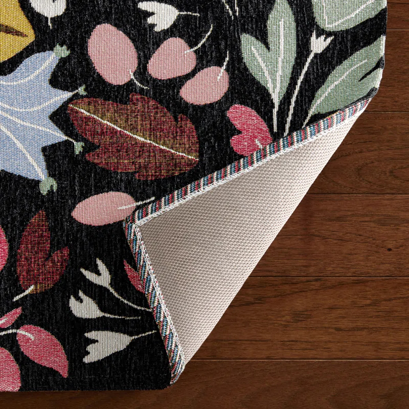 Town & Country Living Town & Country Living Livie Floral Drip Everwash Washable Multi-Use Non-Slip Backing Decorative Rug
