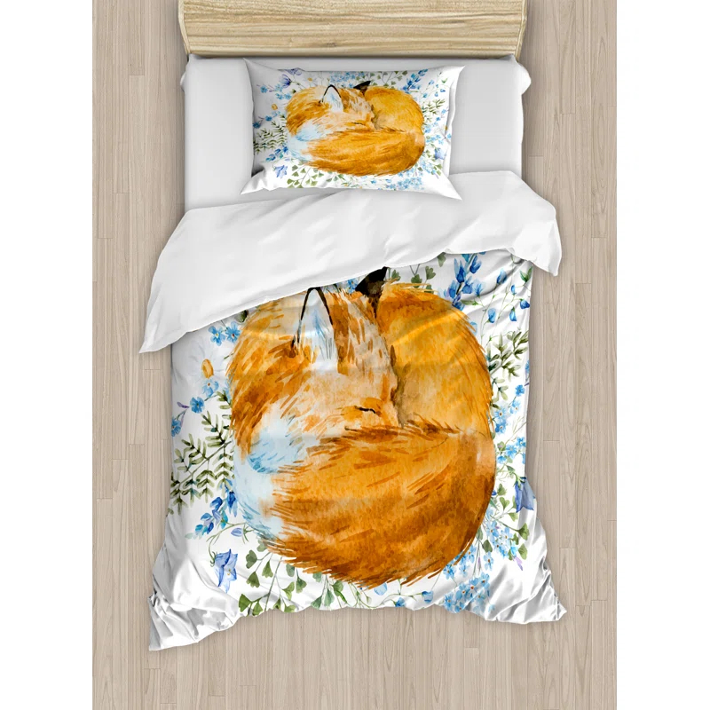 Ambesonne Fox Modern & Contemporary Duvet Cover Set