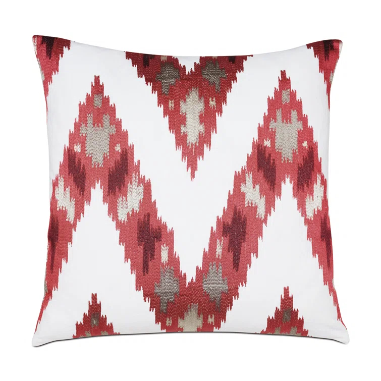 Eastern Accents Embroidered Feather Reversible Throw Pillow