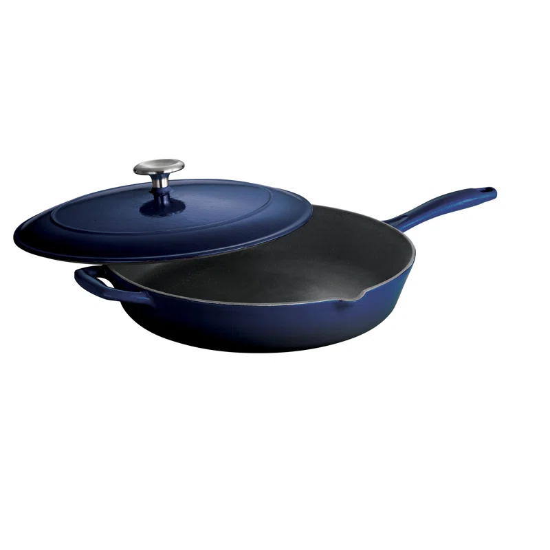 Tramontina Tramontina Gourmet Enameled Cast Iron Covered Skillet