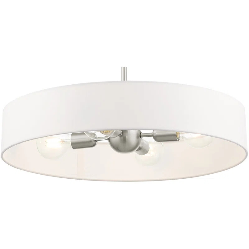 Lighting Lumens 4 - Light Dimmable Drum Chandelier