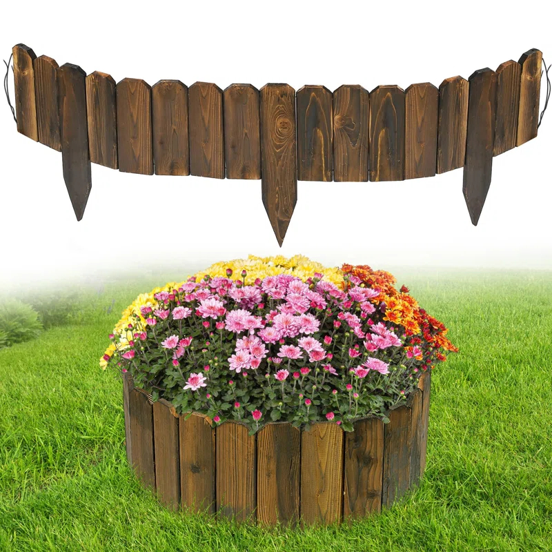 RAYNED LLC Wooden Garden Edging
