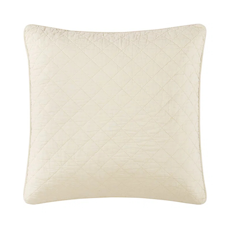 Indigo Hill by HiEnd Accents Cotton Comfort Solid Color Classic Chic Casual Modern Rustic Cotton Euro Sham 27x27 inch