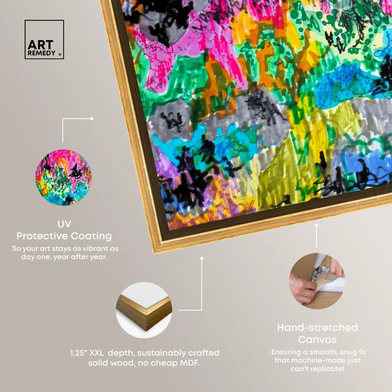 Art Remedy Colorful Wilderness Canvas Bright Colorful Abstract Art by Art Remedy