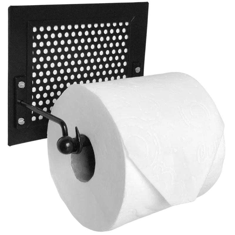 Autumn Alley TPH003BK Wall Mount Rustic Toilet Paper Holder with Hole Punch Detail