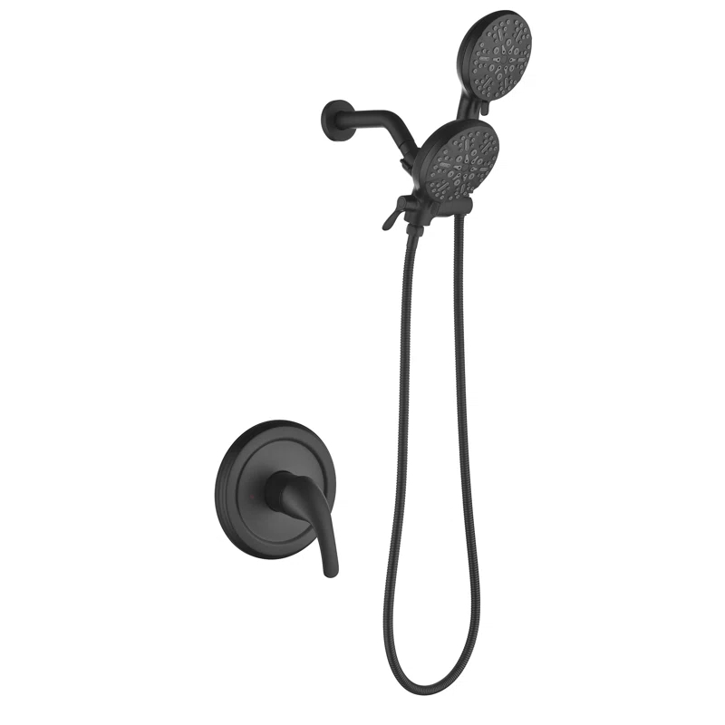 RBROHANT JK0192 High Pressure 7-Way Shower Head Combo, Hand Held Shower & Rain Shower Separately or Together with Rough-in Valve