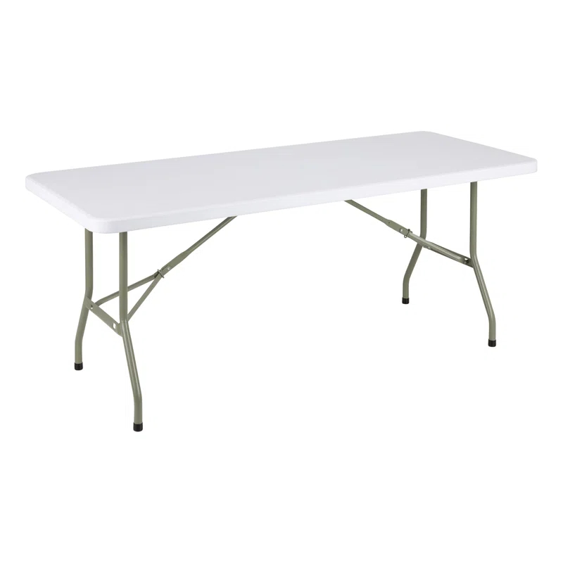 Norwood Commercial Furniture Rectangular Blow-Molded Plastic Indoor/Outdoor Folding Training Table