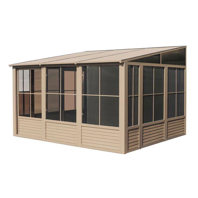 Gazebo Penguin Florence Wall-Mounted Solarium with Metal Roof