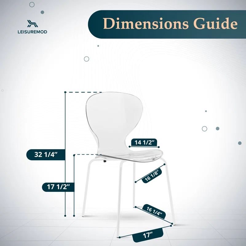 Ivy Bronx Edenfield Dining Chair with Curved Back and Waterfall Edge Seat White Powder-Coated Metal Legs
