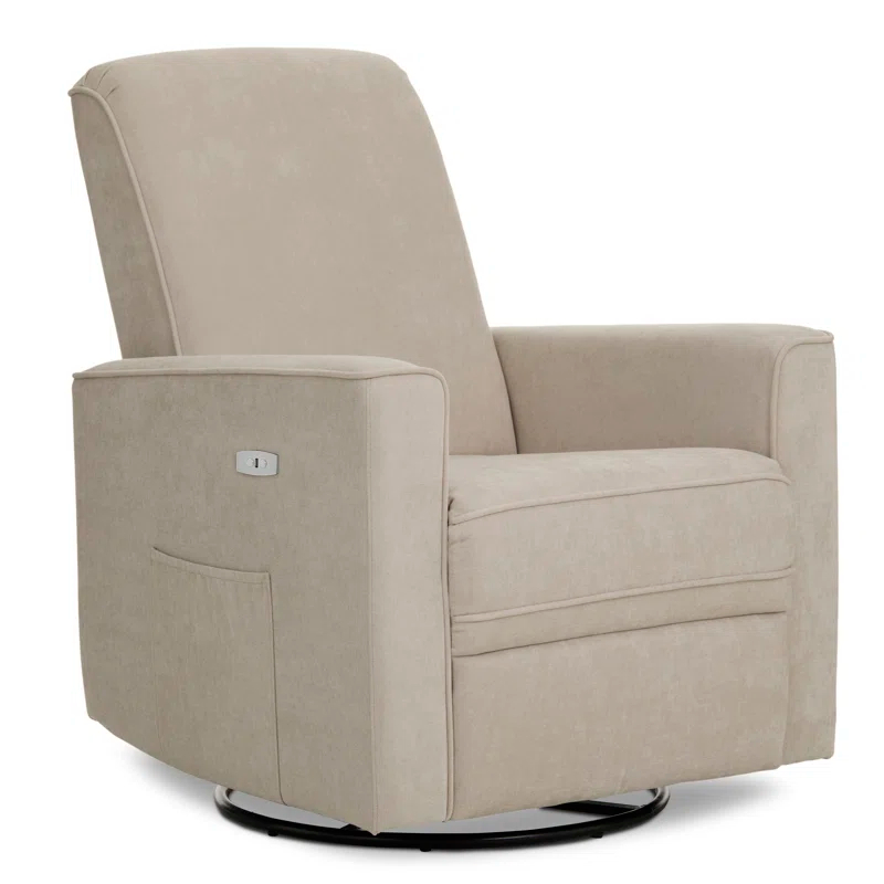 Evolur Greenguard Gold Certified Upholstered Swivel Reclining Glider
