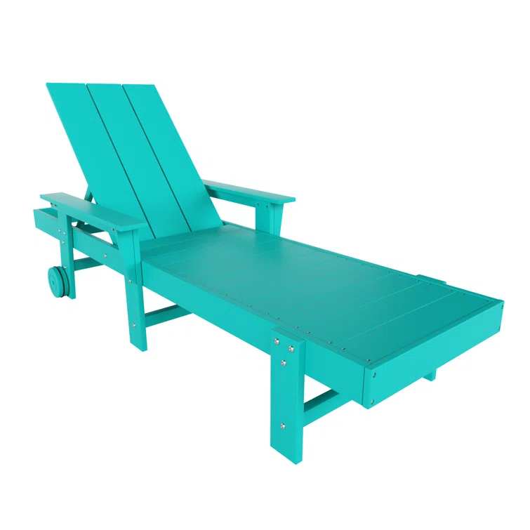 Highland Dunes Arellanes 77.6" Long Outdoor All-Weather Poly Reclining Single Chaise