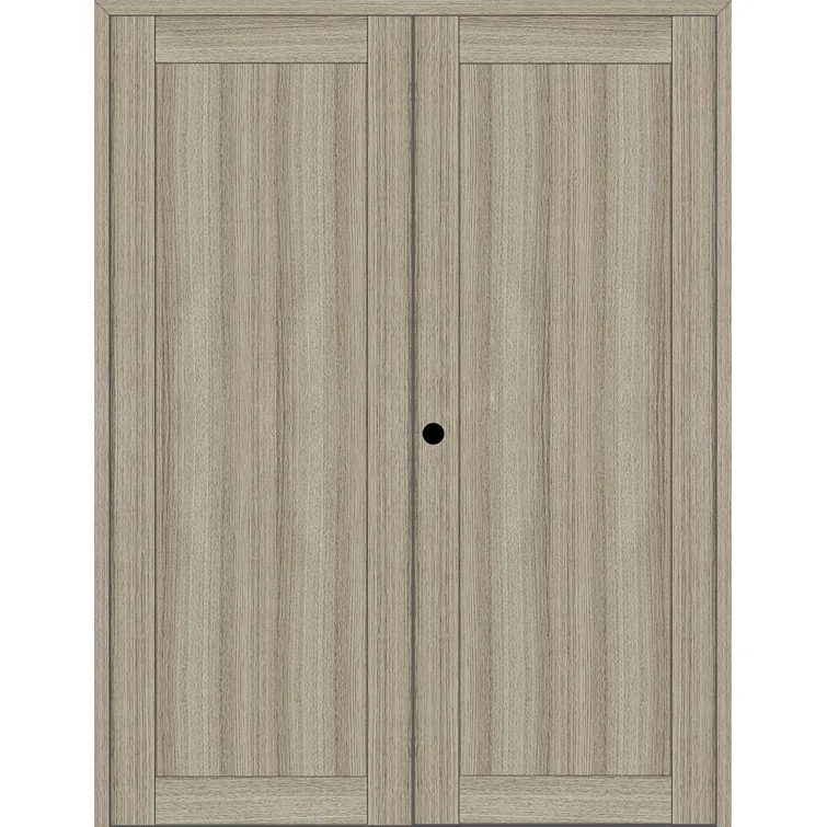 Belldinni 1 Panel Shaker Manufactured Wood Paneled Double Swing Interior Door