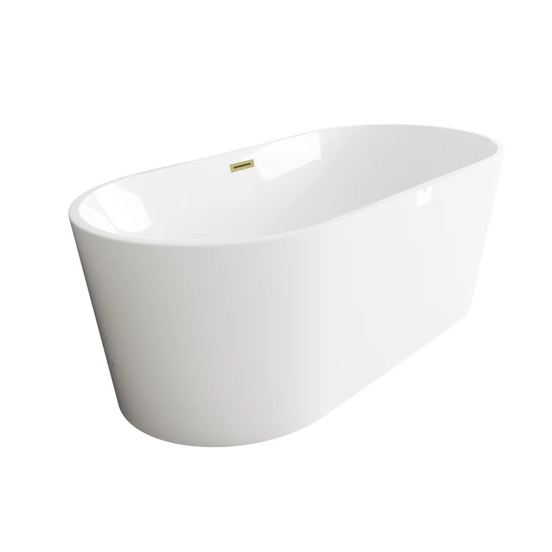 Living District BT30167GW-BGD 67 Inch Bathtub in Glossy White with Trim