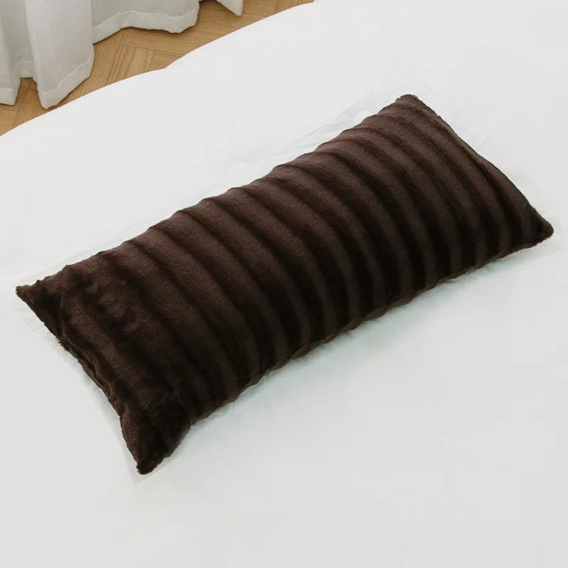 Cheer Collection Faux Fur Throw Pillow