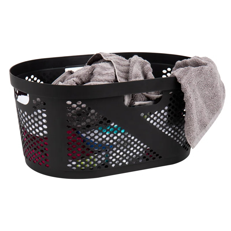 Mind Reader Mind Reader 40L Laundry Basket, Clothes Hamper, Ventilated, Plastic, 23"L x 14.5"W x 10.5"H, 2 Pack (Set of 2)