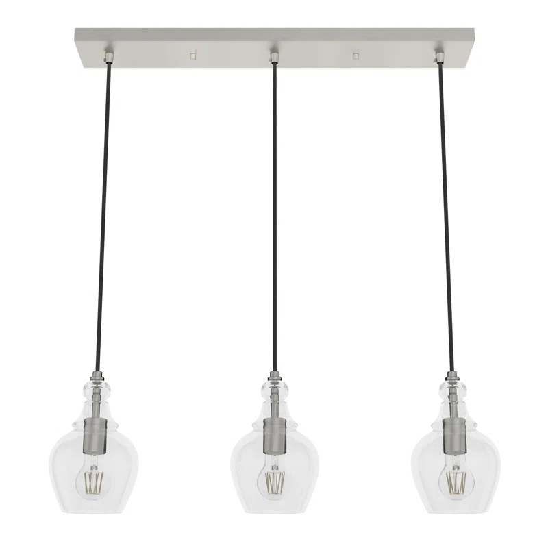 Hunter Fan Maple Park 3 Light Linear Bell Pendant