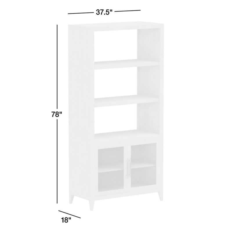 Clairemont 78" Natural Wood 3-Shelf Storage Bookcase