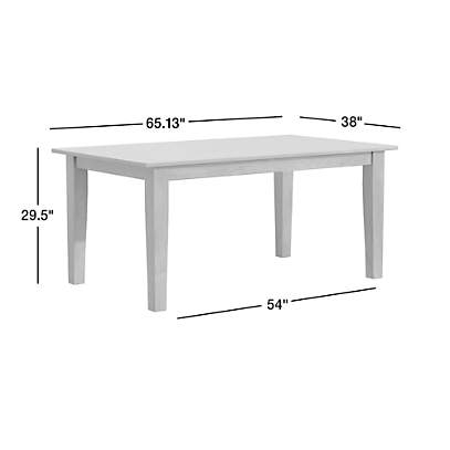 Basque 82"-118" Charcoal Grey Solid Wood Extendable Dining Table