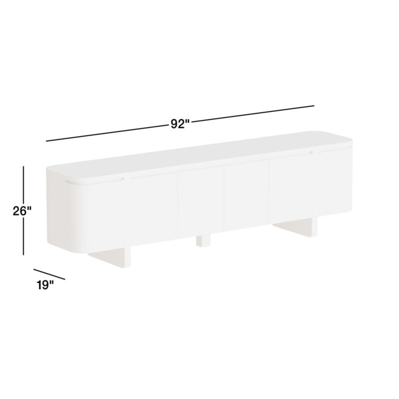 Elle 92" Natural Oak Wood Storage Media Console