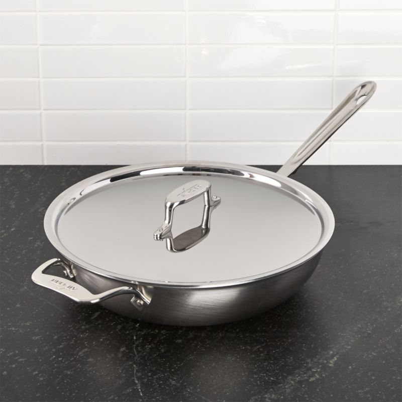 All-Clad ® d5 ® Brushed Stainless Steel 4-Qt Weekday Pan with Lid